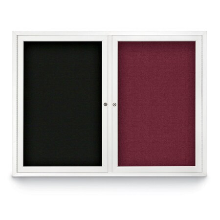 United Visual Products Corkboard, Rubber Backing/Satin, 48"x 36" UV404-SATIN-RUBBER